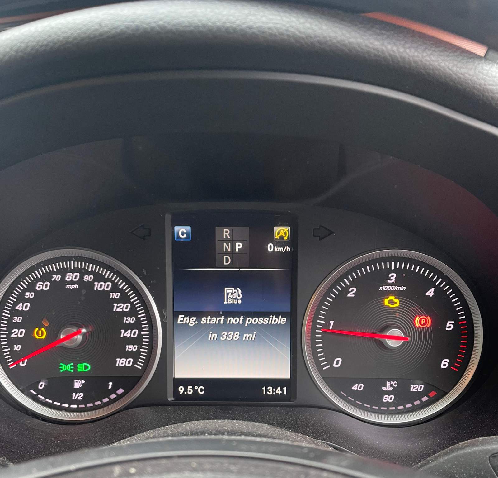 Error code on Mercedes vehicle states Engine start not possible